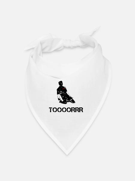 Tor Toooorrr Fußball Fußballer - Bandana Dreieckstuch - Weiß