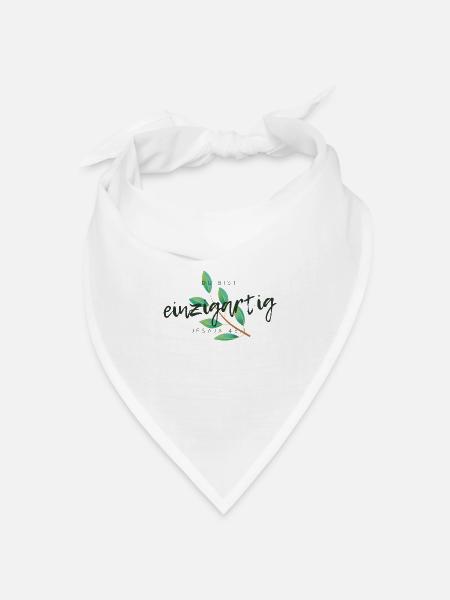 Du bist einzigartig Bibelvers melawerttext Jesaja - Bandana Dreieckstuch - Weiß