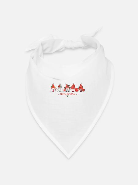 Weihnachtselfe - Bandana Dreieckstuch - Weiß
