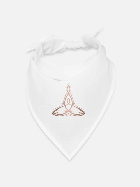 Celtic Motherhood Symbol Mutter mit Kind - Bandana Dreieckstuch - Weiß