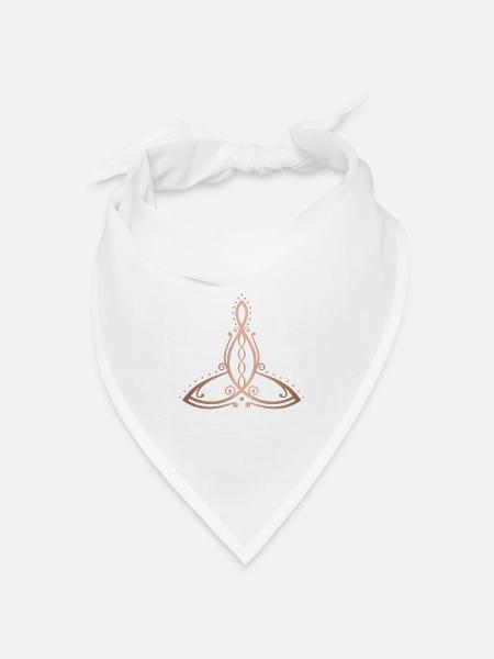 Celtic Motherhood Symbol Mutter mit vier Kindern - Bandana Dreieckstuch - Weiß