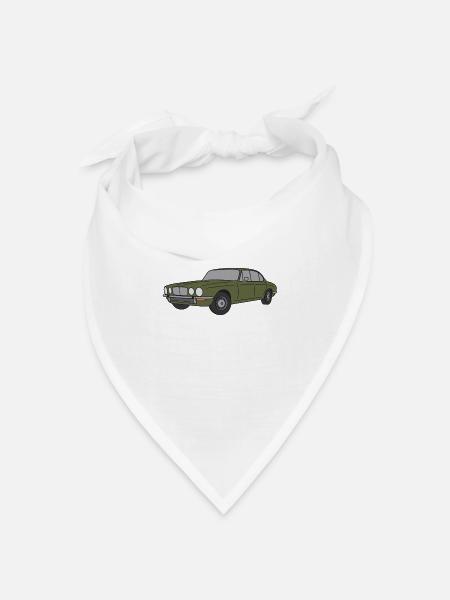 70er XJ Serie 2 Juniper Green - Bandana Dreieckstuch - Weiß