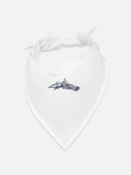 Berg Watzmann Geschenk Geschenkidee - Bandana Dreieckstuch - Weiß