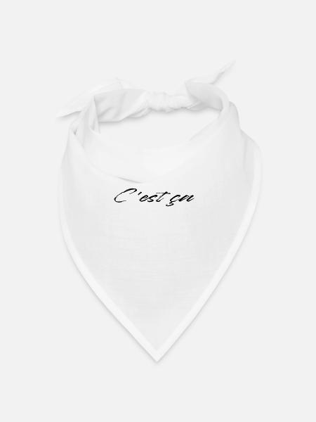 C est ça french chic französisch Style Cest ca - Bandana Dreieckstuch - Weiß