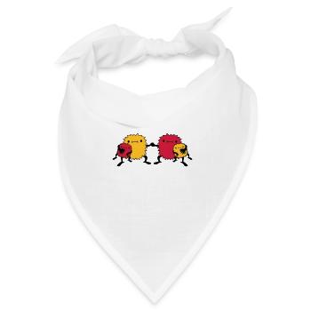 4 Monster Familie - Bandana Dreieckstuch - Weiß - Vorne