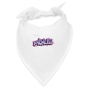 Grafitti Name Michelle - Bandana Dreieckstuch - Weiß - Vorne