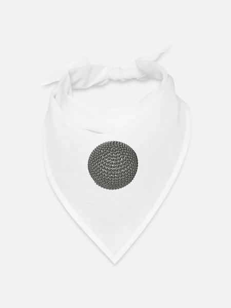 Titanbälle in 3D-Optik - Bandana Dreieckstuch - Weiß