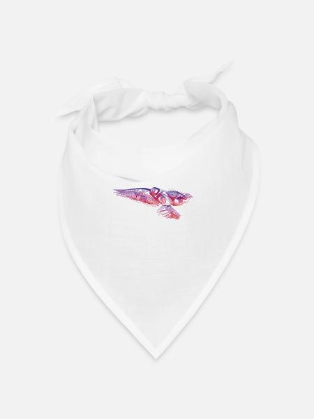Vogel - Bandana Dreieckstuch - Weiß