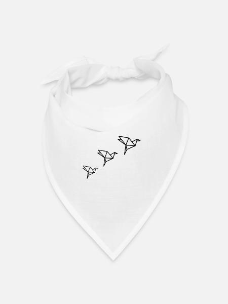 Origami - Bandana Dreieckstuch - Weiß