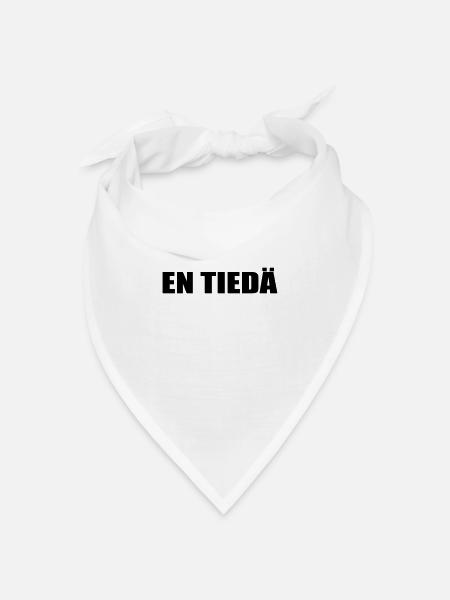 En tiedä - Bandana Dreieckstuch - Weiß