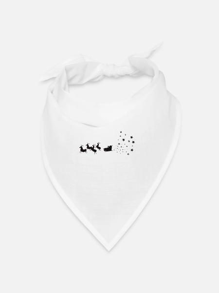 Rentiere Nikolaus Santa Weihnachtsmann - Bandana Dreieckstuch - Weiß