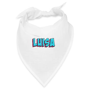 Name Motiv: Luisa - Bandana Dreieckstuch - Weiß - Vorne