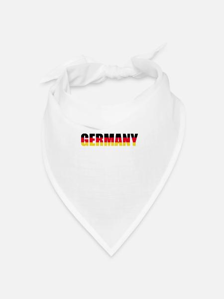 Germany Schriftzug in den Nationalfarben - Bandana Dreieckstuch - Weiß