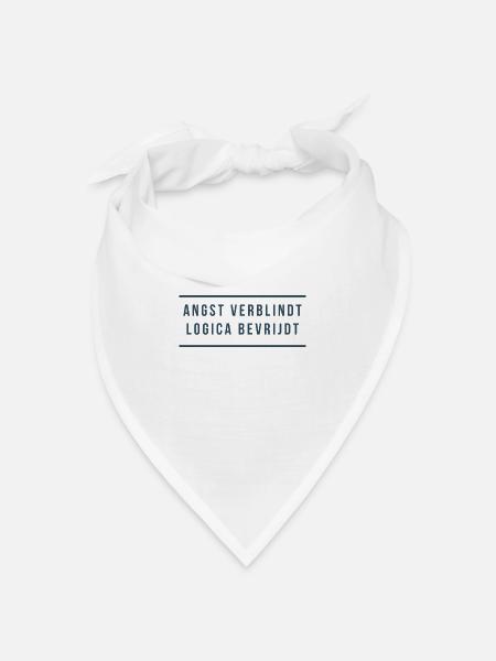 Antwerpener Logik: Angst vs. Angst Verstand - Bandana Dreieckstuch - Weiß