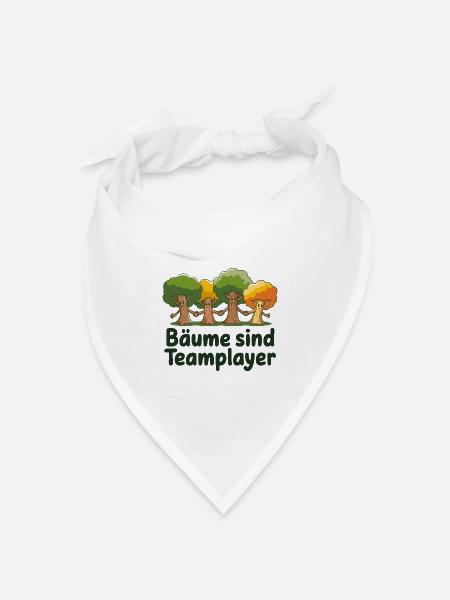 Bäume Sind Teamplayer Hand in Hand Naturfreunde - Bandana Dreieckstuch - Weiß