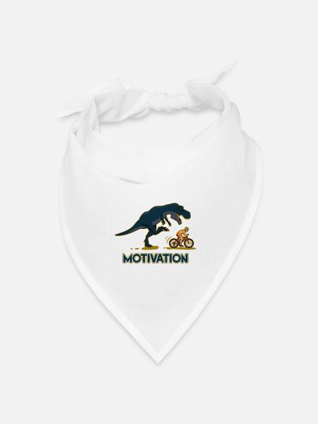 Motivation des Tyrannosaurus Rex Rennens - Bandana Dreieckstuch - Weiß