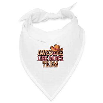 Awesome Line Dance Team - Bandana Dreieckstuch - Weiß - Vorne