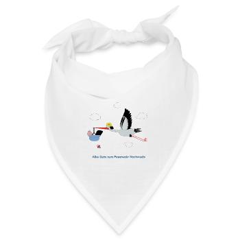 Alle Gute zum Feuerwehrnachwuchs - Buben - Bandana Dreieckstuch - Weiß - Vorne
