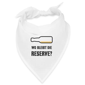 Wo Bleibt Die Reserve? (Bier / Bierchen / POS 2C) - Bandana Dreieckstuch - Weiß - Vorne