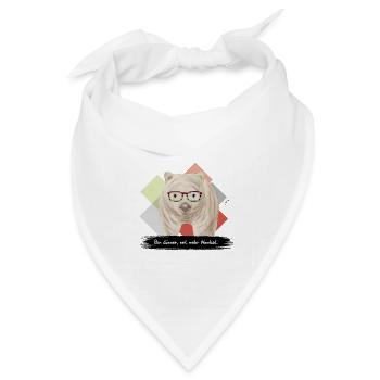 JvG Wombat "Bin dünner, net mehr Wombat." - Bandana Dreieckstuch - Weiß - Vorne