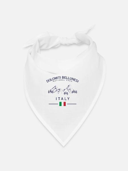 Dolomiti Bellunesi Nationalpark - Bandana Dreieckstuch - Weiß