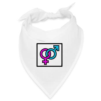 Gender Symbole Rahmen Logo - Bandana Dreieckstuch - Weiß - Vorne