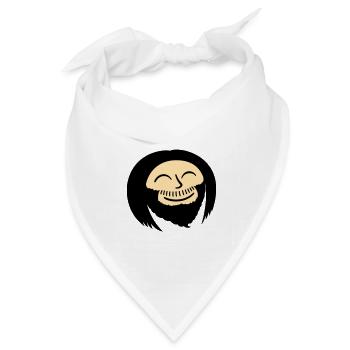 Happy Jesus Icon (Farben änderbar) - Bandana Dreieckstuch - Weiß - Vorne