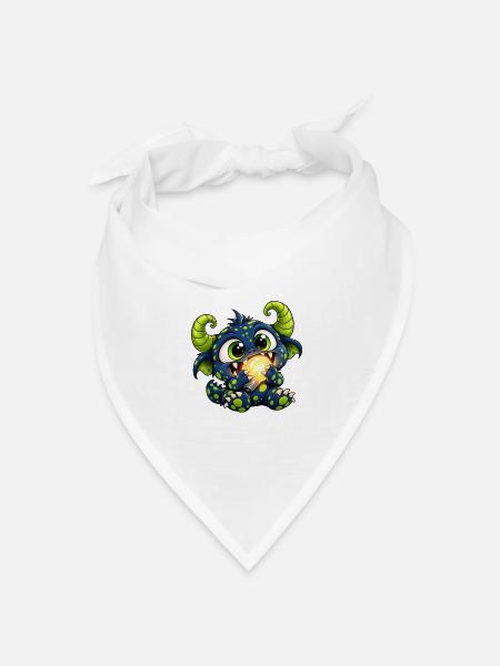 Nachtlichtfresser - Monster unter dem Bett Party - Bandana Dreieckstuch - Weiß