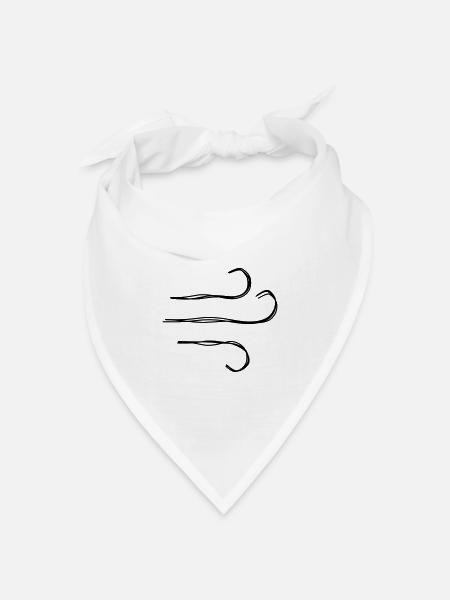 Wind handgezeichnet - Bandana Dreieckstuch - Weiß