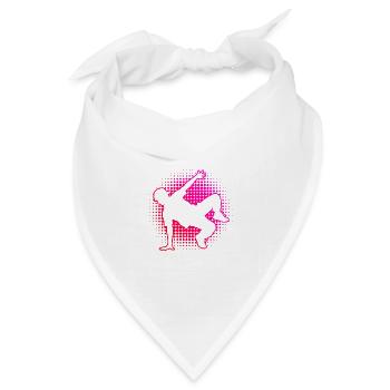 Geschenkidee für einen Breakdancer mit Break Dance - Bandana Dreieckstuch - Weiß - Vorne