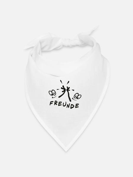 Freunde für immer, Comic - Bandana Dreieckstuch - Weiß