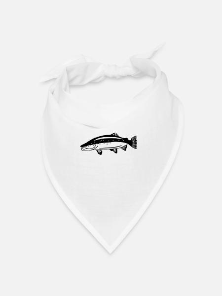 Lachs - Bandana Dreieckstuch - Weiß