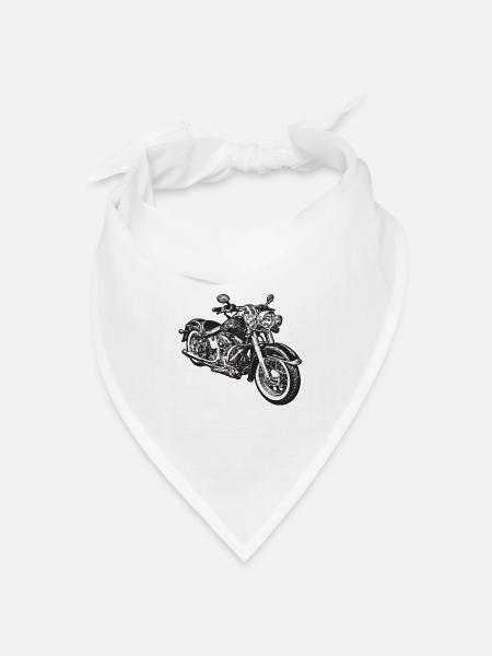 chopper hog bike motorrad - Bandana Dreieckstuch - Weiß
