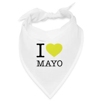 I LOVE MAYONNAISE Mayo - Bandana Dreieckstuch - Weiß - Vorne