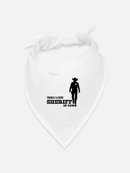 SHERIFF - Bandana Dreieckstuch - Weiß