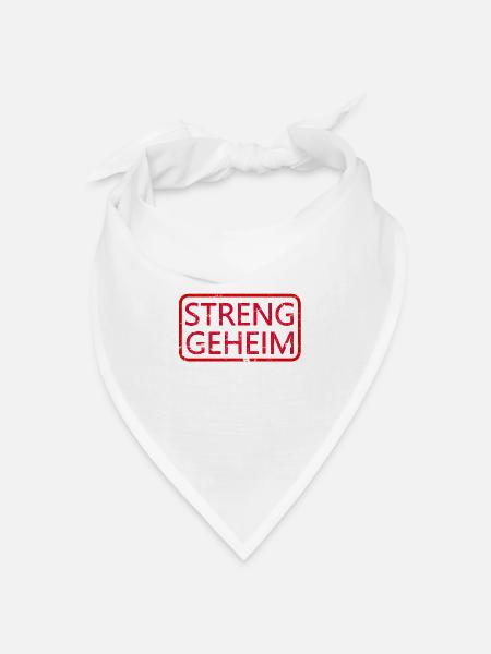 STRENG GEHEIM - Bandana Dreieckstuch - Weiß