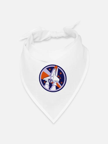 Spaceshuttle Start - Bandana Dreieckstuch - Weiß