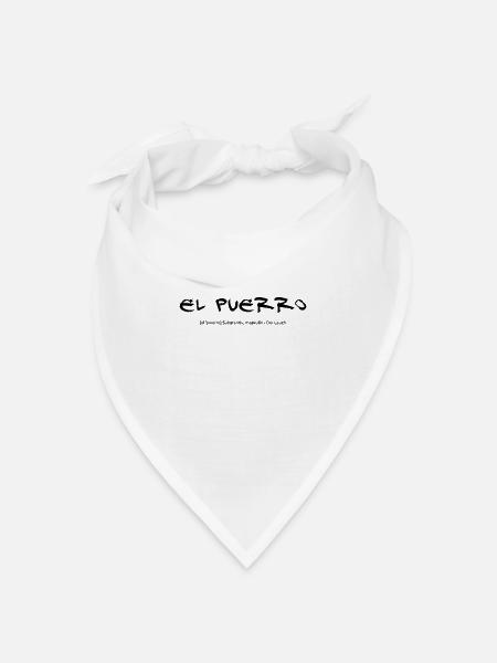 El Puerro - Der Lauch - Bandana Dreieckstuch - Weiß