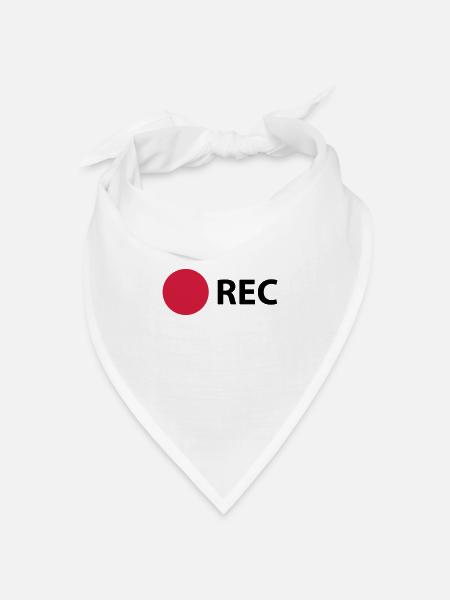 RECORD - Bandana Dreieckstuch - Weiß