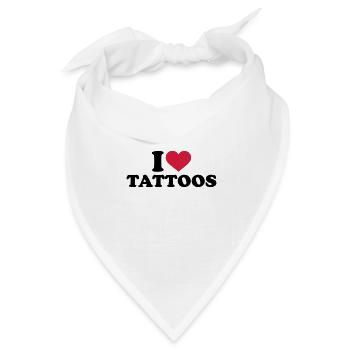 Tattoo - Bandana Dreieckstuch - Weiß - Vorne