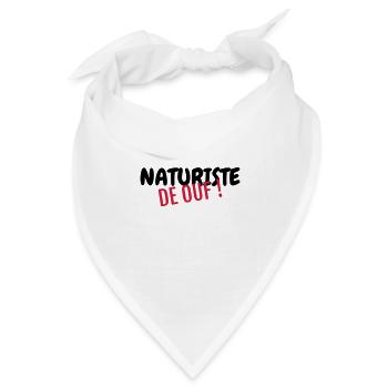 Naturismus / FKK / Nudismus / Naturist - Bandana Dreieckstuch - Weiß - Vorne