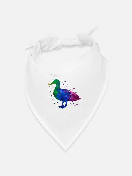 Ente - Bandana Dreieckstuch - Weiß