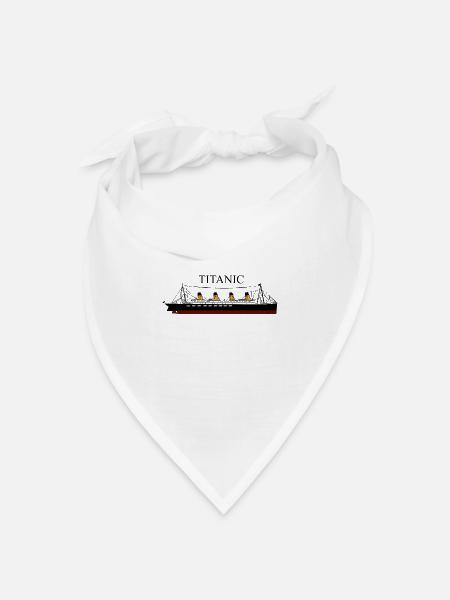 Titanic in Farbe - Bandana Dreieckstuch - Weiß