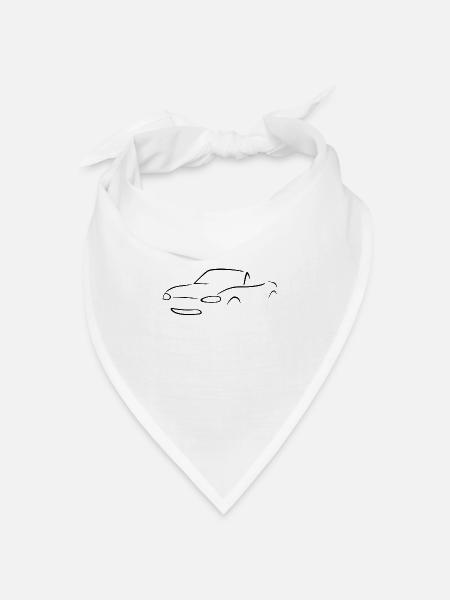 Miata NB schwarz - Bandana Dreieckstuch - Weiß