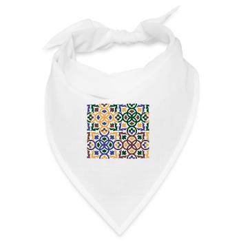 Andalusische Tiles 3 (Gesichtsmaske) - Bandana Dreieckstuch - Weiß - Vorne