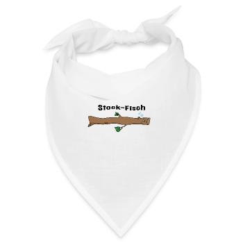 Cartoon Stock Fisch - Bandana Dreieckstuch - Weiß - Vorne