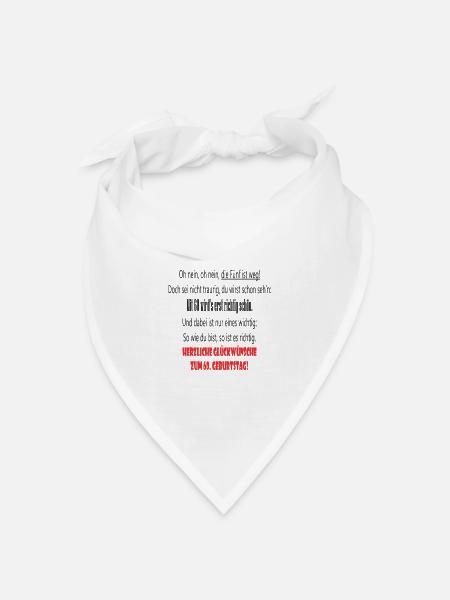 60Jahre Geburtstag - Bandana Dreieckstuch - Weiß