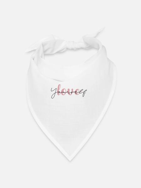 Love yourself - Bandana Dreieckstuch - Weiß