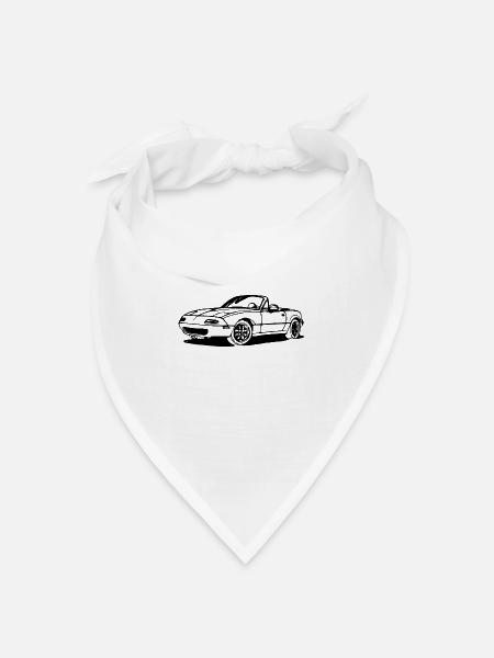 CLASSIC MIATA MK1 MX5 EUNOS - Bandana Dreieckstuch - Weiß