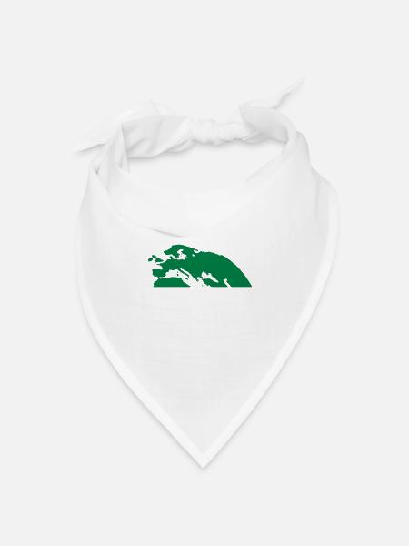 Europa Afrika Asien - Bandana Dreieckstuch - Weiß
